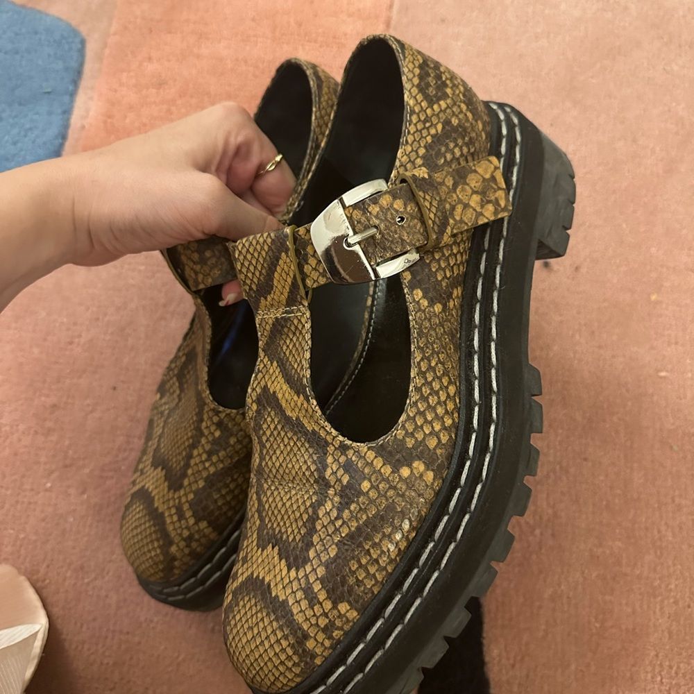 Proenza Schouler Lug Sole Snakeskin Mary Janes - Picture 4 of 4